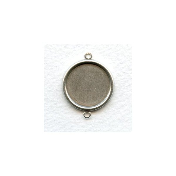 Connector Settings 18mm 2 Loops Oxidized Silver (6)