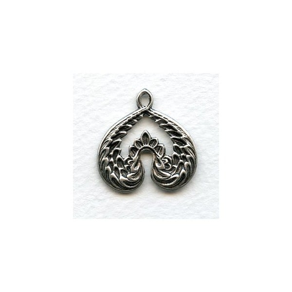 Creative Wings Pendant Oxidized Silver 26mm (4)