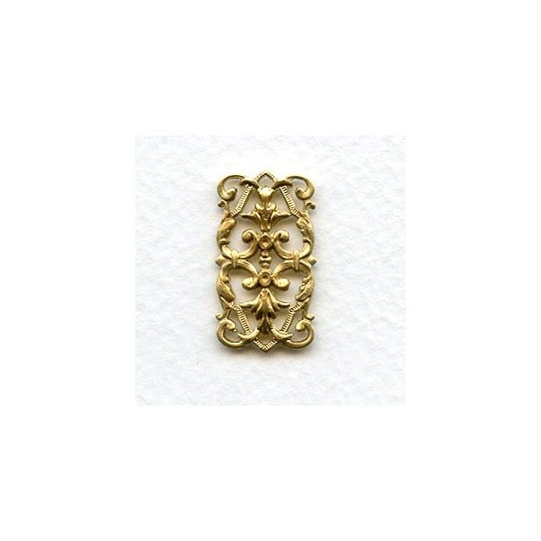 Ornate Link Connector Detailed Raw Brass (6)