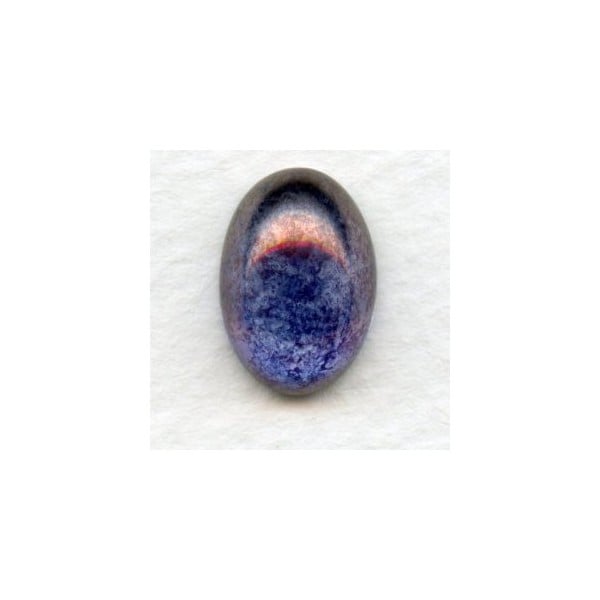 ^Purple Luster Effect Glass Cabs 14x10mm