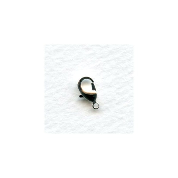 Tiny Lobster Claw Clasps Silver 10x5mm (12)