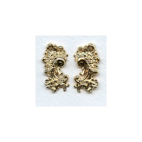 Victorian Detail Flourishes Bright Gold 31mm (1 set)