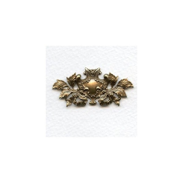 ^Coat of Arms Oxidized Brass 48mm (1)