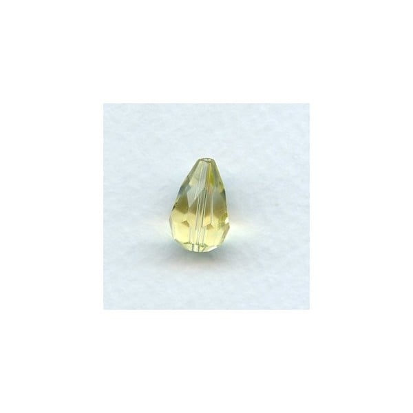 Jonquil Machine Cut Glass Tear Drop Beads 13x9mm
