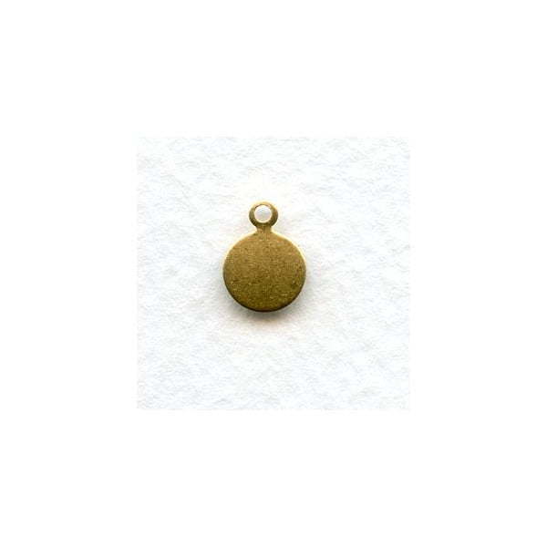 Beaver Tail Raw Brass Logo Tags 10mm (50)