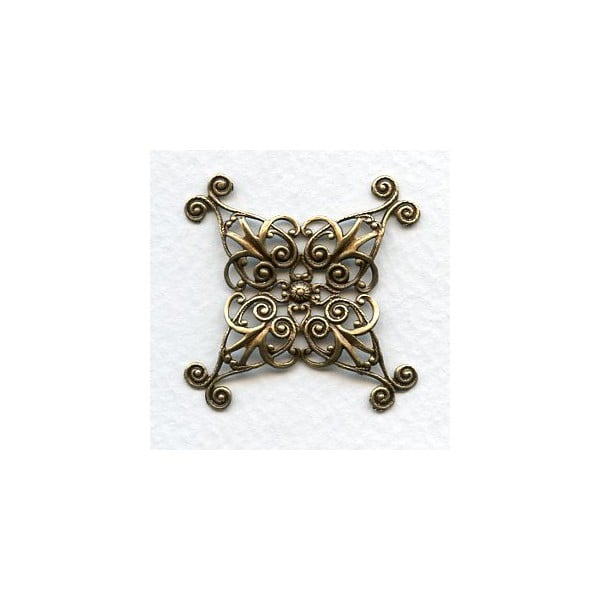 Filigree Wrap 35mm Oxidized Brass (1)