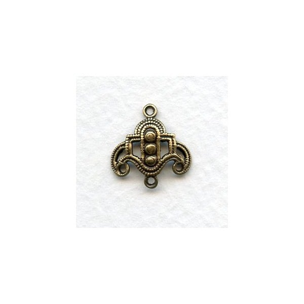 Filigree Fancy Connectors German Oxidized Brass 19mm (2)