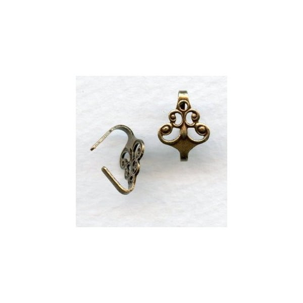 Victorian Filigree Bail Unique Oxidized Brass (2)
