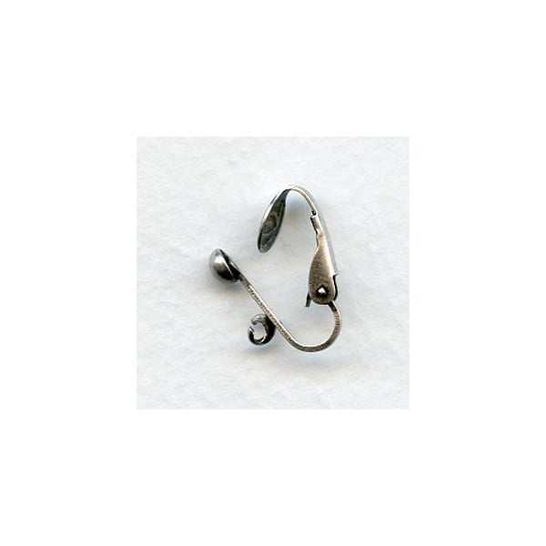 Pierced Look Clip Earring Findings Oxidized Silver (24)