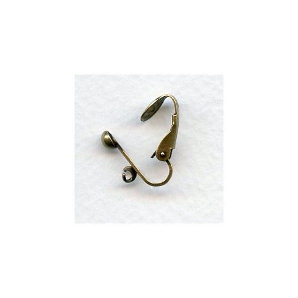 Pierced Look Clip Earring Findings Oxidized Brass (24)