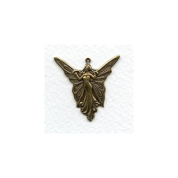 Angel Fairy Goddess Pendants Oxidized Brass (6)