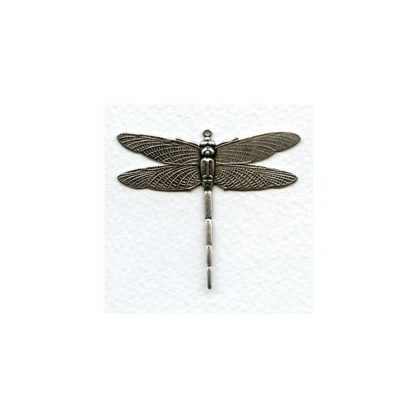 Dramatic Dragonfly with Loop 43mm Oxidized Silver (1)