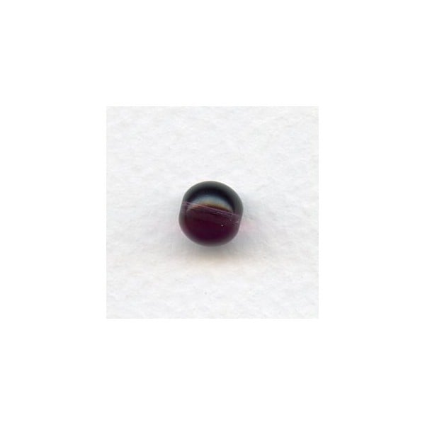 Smooth European Glass Druk Beads Amethyst 8mm