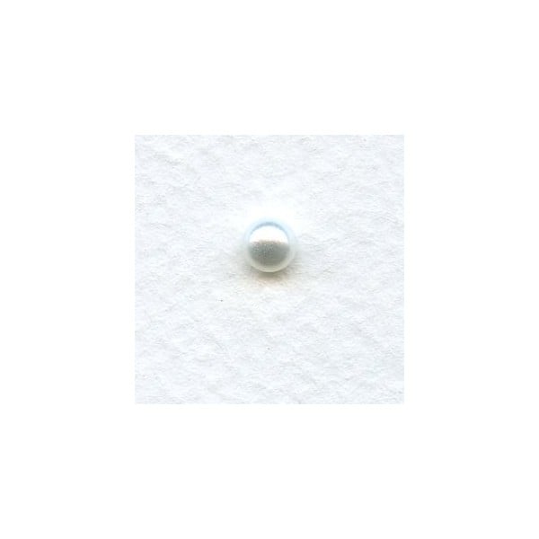 White Pearl Glass Cabochons 5mm (24)