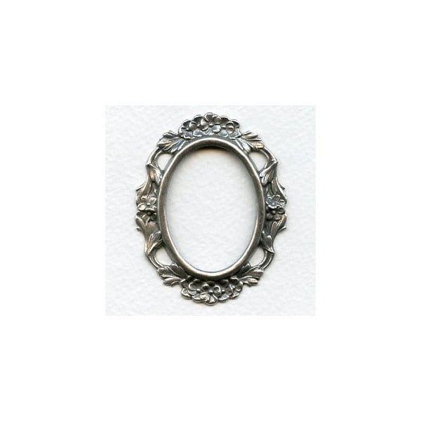 Floral Setting Frame Oxidized Silver (1)