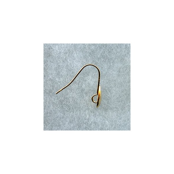 Smooth Shield Earwires with Loop Gold Plated (24) - Image 2