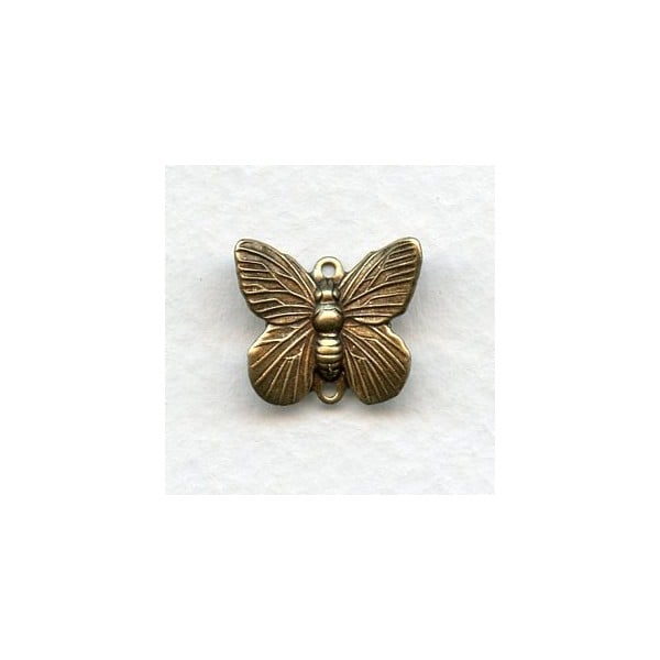 Butterfly Connectors Oxidized Brass 15mm (4)