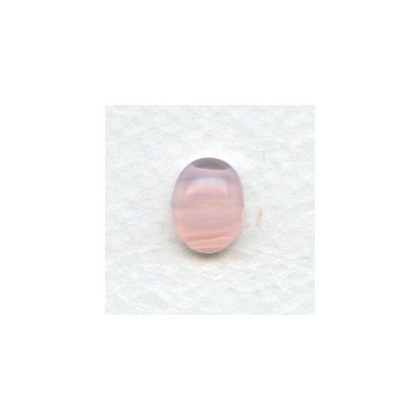 Pink-Quartz Glass Oval Cabochons 10x8mm