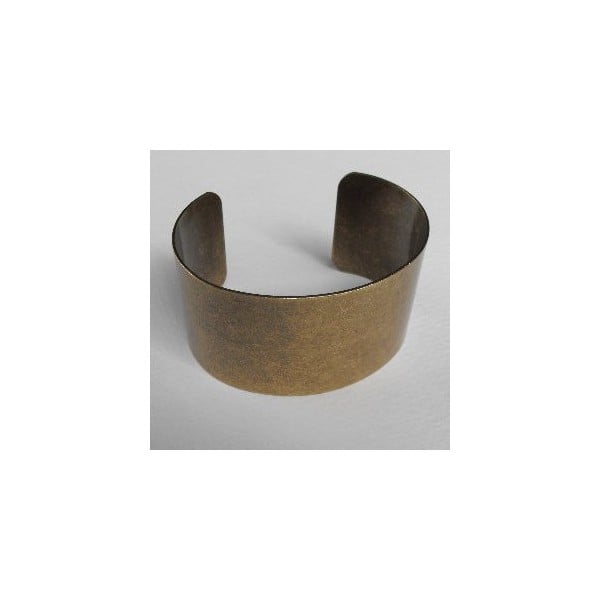 Smooth Oxidized Brass Cuff 37mm Wide (1)