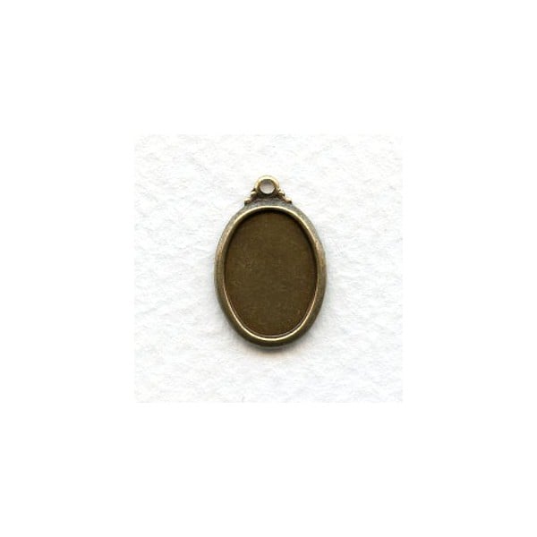 Elegant Simple Settings 14x10mm Oxidized Brass (12)