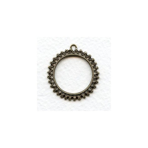 Crown Edge Framework Hoop Oxidized Brass (1)