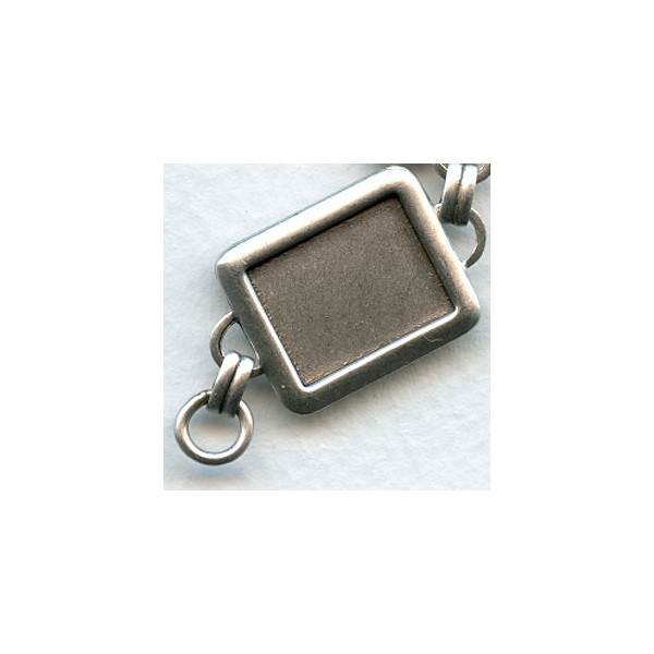 Bracelet Finding 16x12mm Settings Oxidized Silver (1) - Image 2
