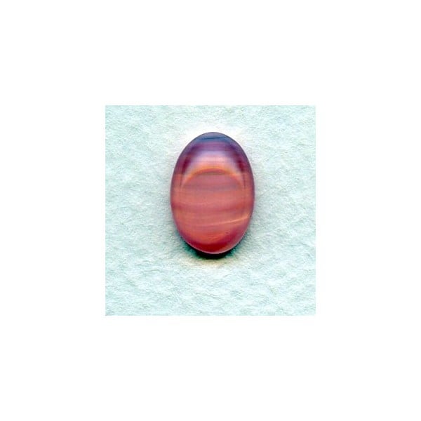 Rose Quartz Czech Glass Cabs 14x10mm