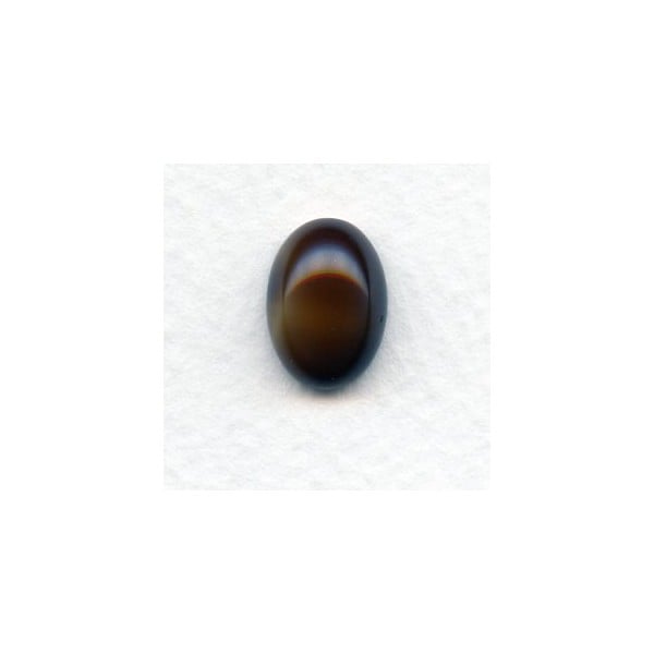 Brown Horn 14x10mm Glass Cabs