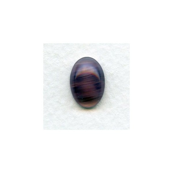 ^Amethyst Quartz Czech Glass Cabs 14x10mm