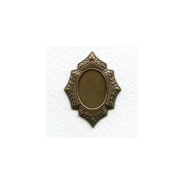 ^Elaborate Setting Base Oxidized Brass 20x15mm (1)