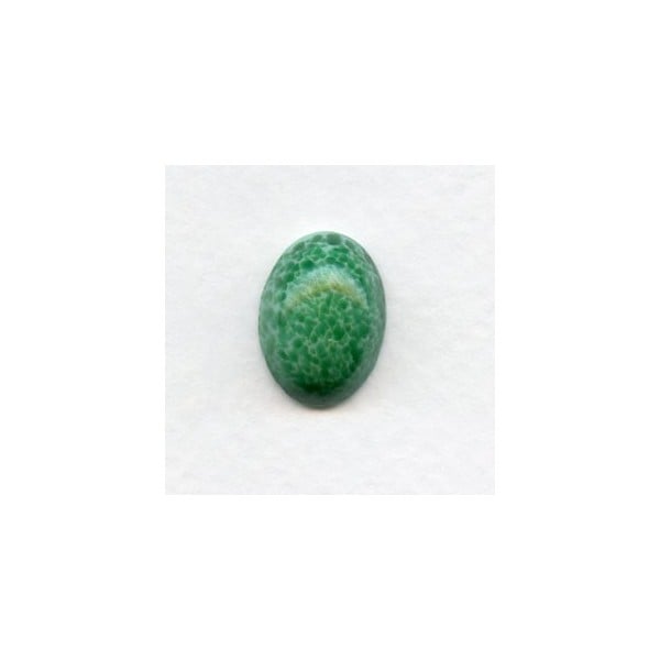 Jade Green Glass Cabochon 18x13mm