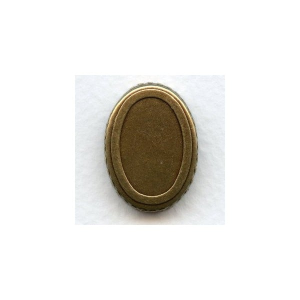 Crown Edge Settings 25x18mm Oxidized Brass (6)