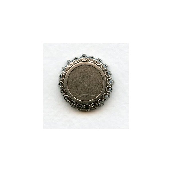 Crown Edge Settings 18mm Oxidized Silver (6)