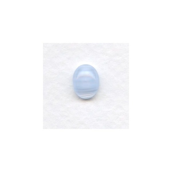 Blue-Quartz Glass Oval Cabochons 10x8mm
