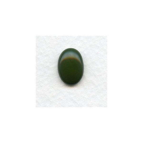 ^Forest Green 14x10mm German Glass Cabs