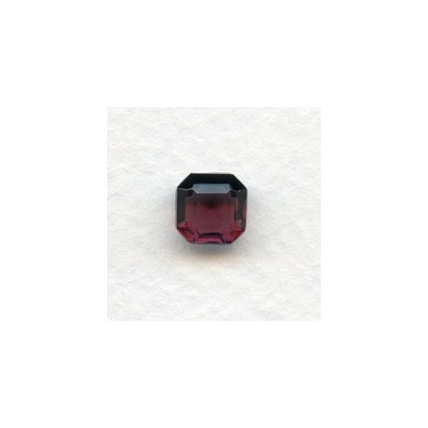 Amethyst Bohemian Glass Square Octagon Stones 8x8mm