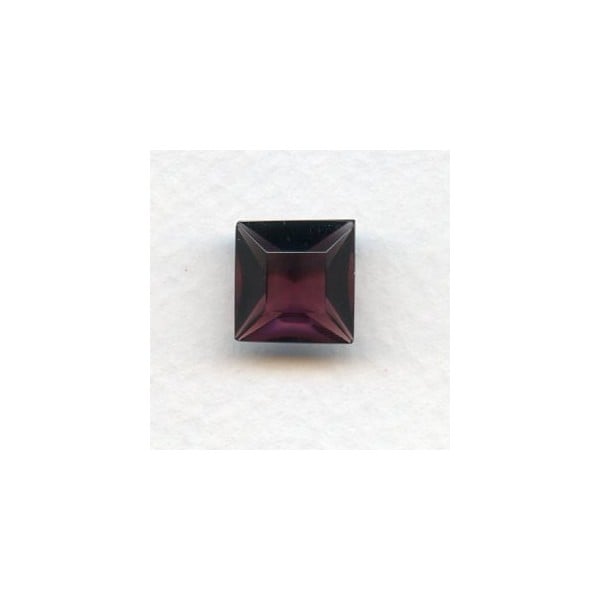 ^Square Amethyst Pointed Back Stones 12x12mm