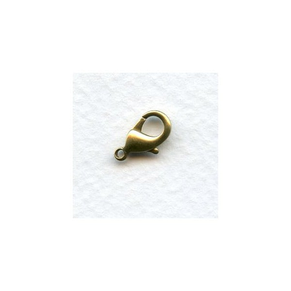 Raw Brass Lobster Clasp Closures 12mm (12)