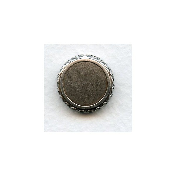 Crown Edge Settings 15mm Oxidized Silver (6)