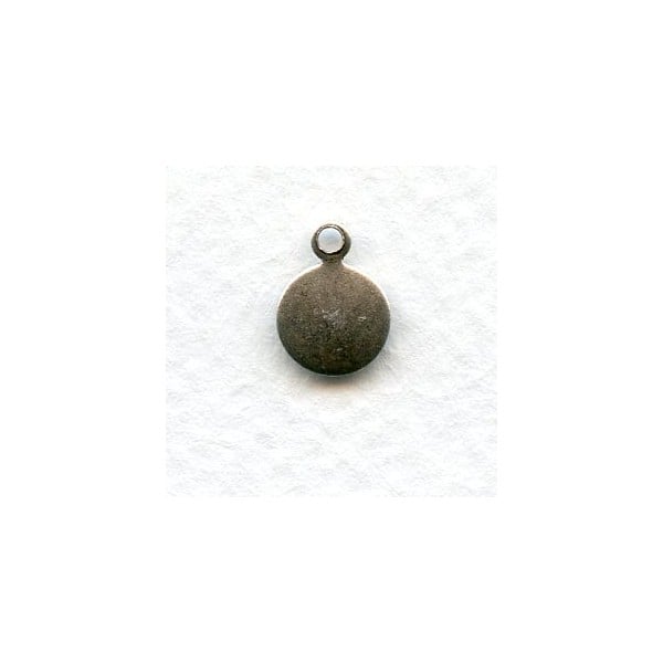 Beaver Tail Oxidized Silver Logo Tags 10mm (24)
