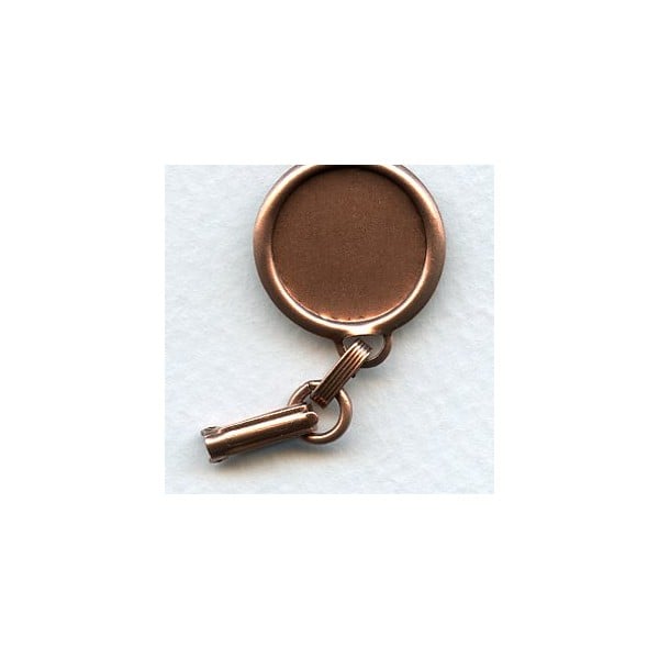 ^Bracelet Finding 18mm Settings Oxidized Copper - Image 2