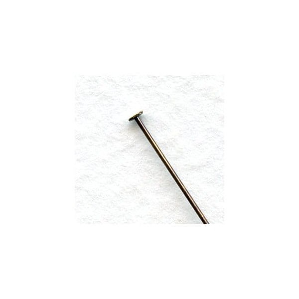 Extra Thin 24 Gauge Head Pins Oxidized Brass 1 1/2 Inch (100)
