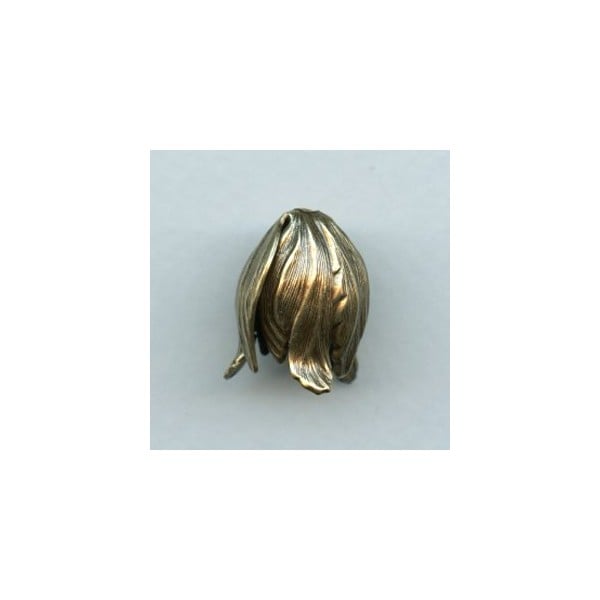 Dramatic Size Leaves Bead Caps Oxidized Brass (3)