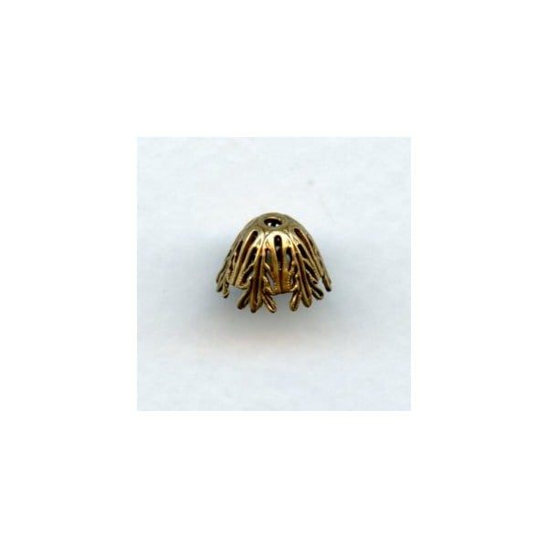 Filigree Domed 11mm Bead Caps Oxidized Brass (4)