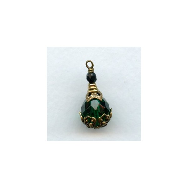 Openwork Bead Caps for Round 11mm Beads Oxidized Brass (6) - Image 2
