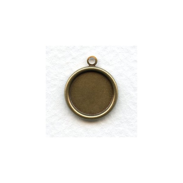 Smooth Edge Settings 13mm Oxidized Brass (12)