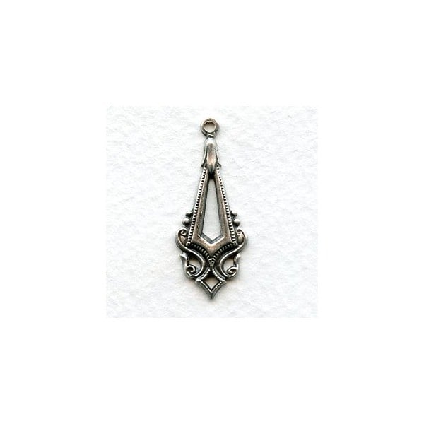 Dramatic 31mm Pendant Drops Oxidized Silver (6)