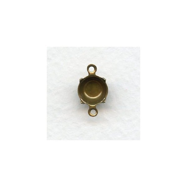 Round Setting Connectors 39ss Oxidized Brass (12)