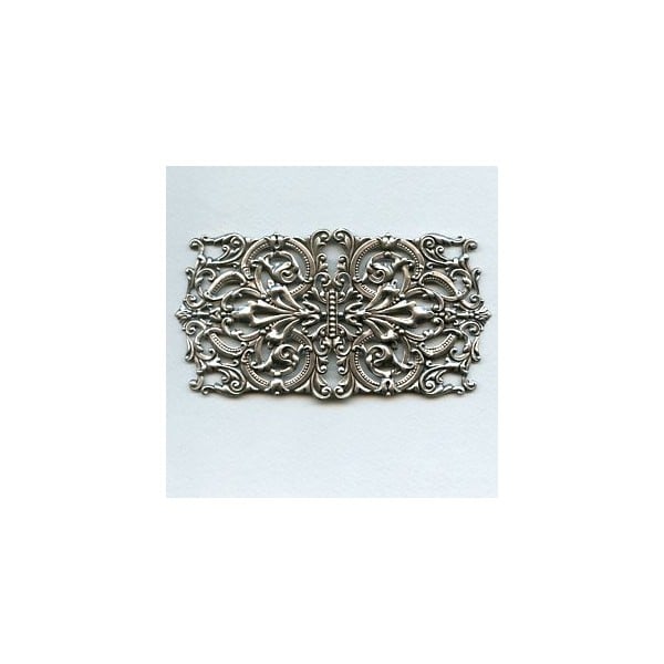 Most Grand of All Oxidized Silver Stamping 5+ Inches (1)