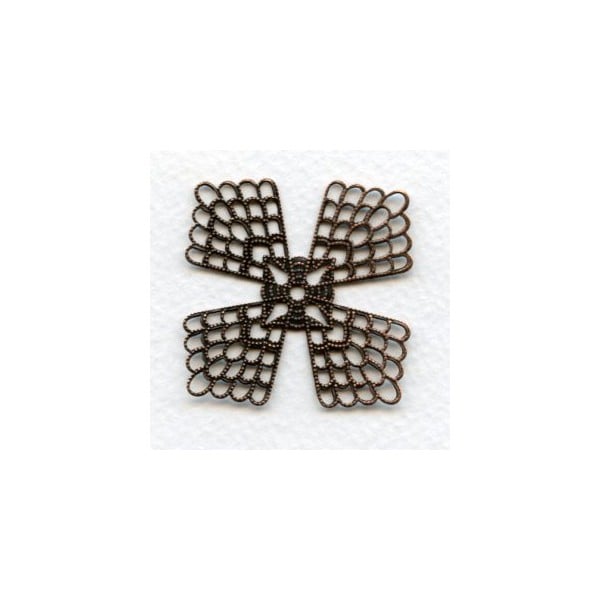 ^Elegant Flat Setting Filigrees 38mm Oxidized Copper